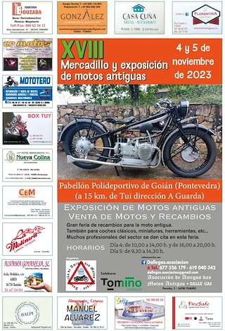 XX Mercadillo y Exposición de Motos Antiguas (2025) en Tomiño