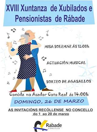 Xuntanza de Xubilados e Pensionistas (2026) en Rábade