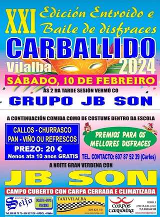 XXII Entroido e Baile de Disfraces de Carballido en Vilalba