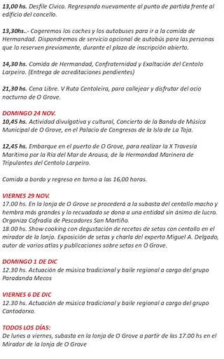 XXIII Xornadas Gastronómicas da Centola en O Grove