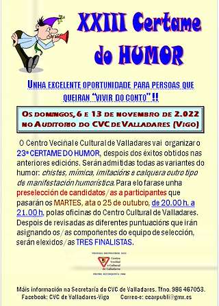 XXVI Certame do Humor de Valladares en Vigo
