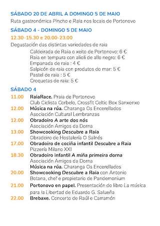 Portonovo Gastronómico - Festa da Raia en Sanxenxo
