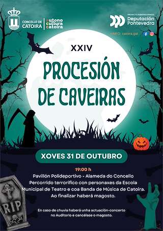 XXV Procesión de Caveiras (2026) en Catoira