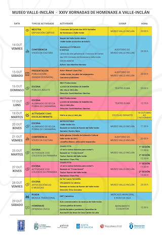 XXVII Xornadas de Homenaxe a Valle Inclán (2025) en A Pobra do Caramiñal