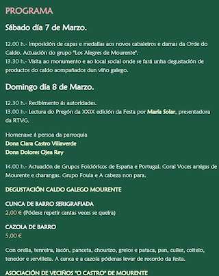 XXXIV Festa do Caldo Galego de Mourente en Pontevedra