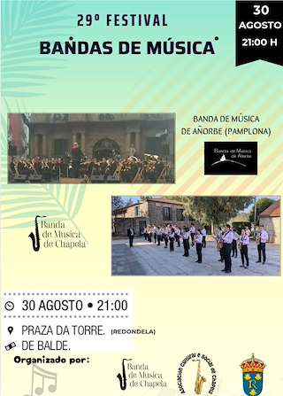 XXX Festival de Bandas de Música (2026) en Redondela
