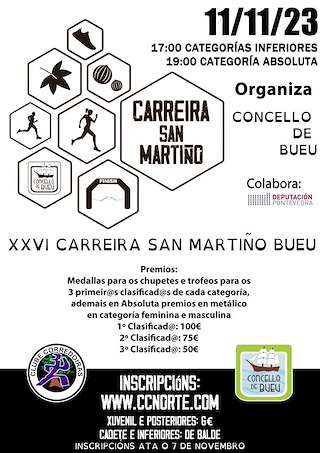 XXVIII Carreira Pedestre de San Martiño (2025) en Bueu