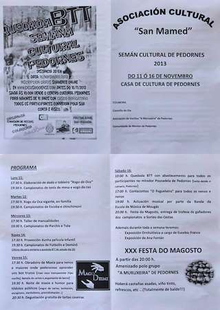 XXXVIII Semana Cultural Pedornes - XLI Magosto Popular en Oia