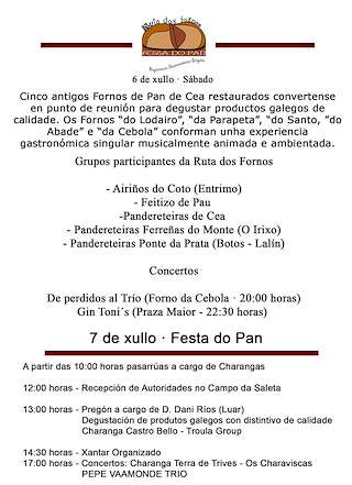 XXXII Festa de Exaltación do Pan de Cea en San Cristovo de Cea