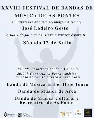 XXIX Certame de Bandas de Música (2026) en As Pontes de García Rodríguez