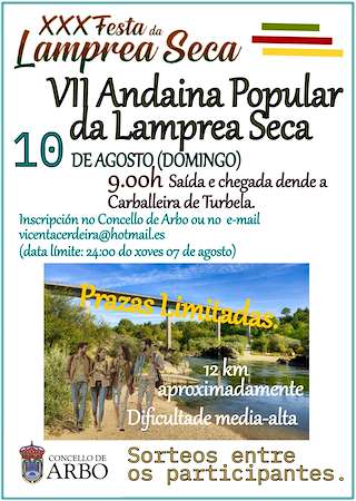 XXXI Festa da Lamprea Seca (2026) en Arbo