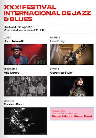 XXXII Festival Internacional de Jazz e Blues (2026) en Pontevedra
