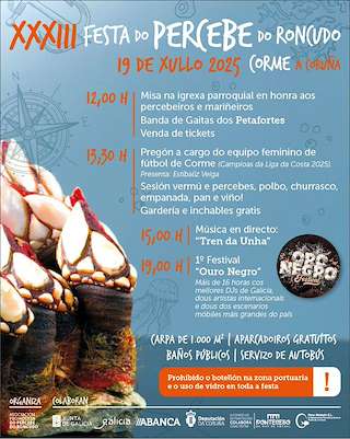 XXXIV Festa do Percebe de Corme (2026) en Ponteceso