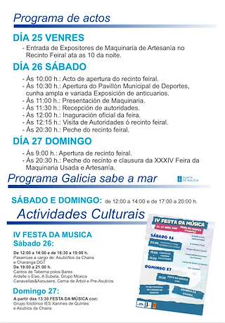 XXXV Feira de Maquinaria Usada y Artesanía (2026) en Cospeito