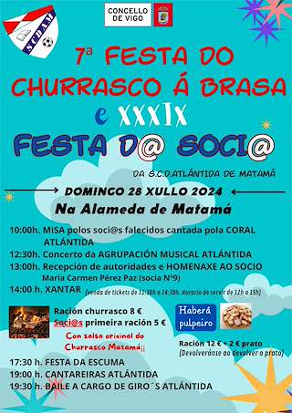 VIII Festa do Churrasco á Brasa e XL Festa do Socio de Matamá en Vigo