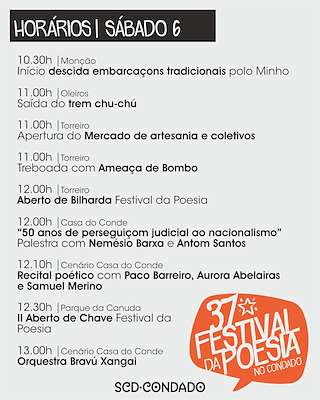 XXXVIII Festival da Poesía no Condado (2026) en Salvaterra do Miño