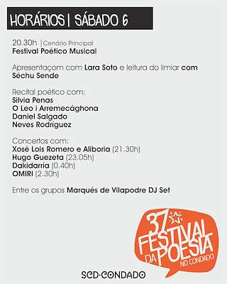 XXXVIII Festival da Poesía no Condado (2026) en Salvaterra do Miño