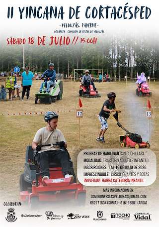 Fechas, información, programa, cartel, imágenes, mapa y ubicación de II Yincana de Cortacésped de Velouzás (2026)  en  Paderne