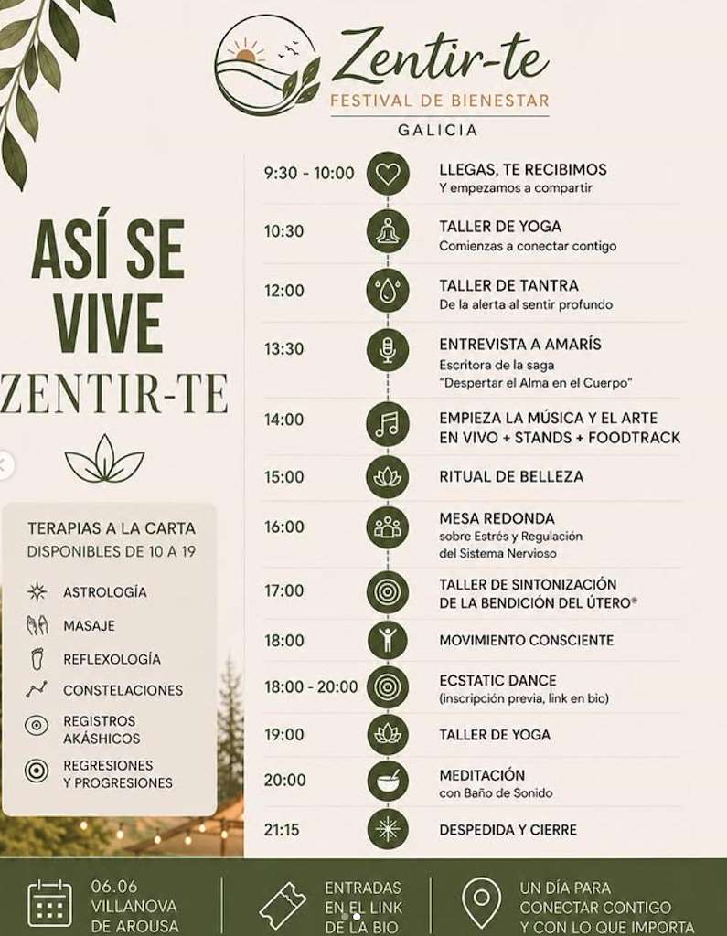 Zentir-te - Festival de Bienestar  (2026) en Vilanova de Arousa