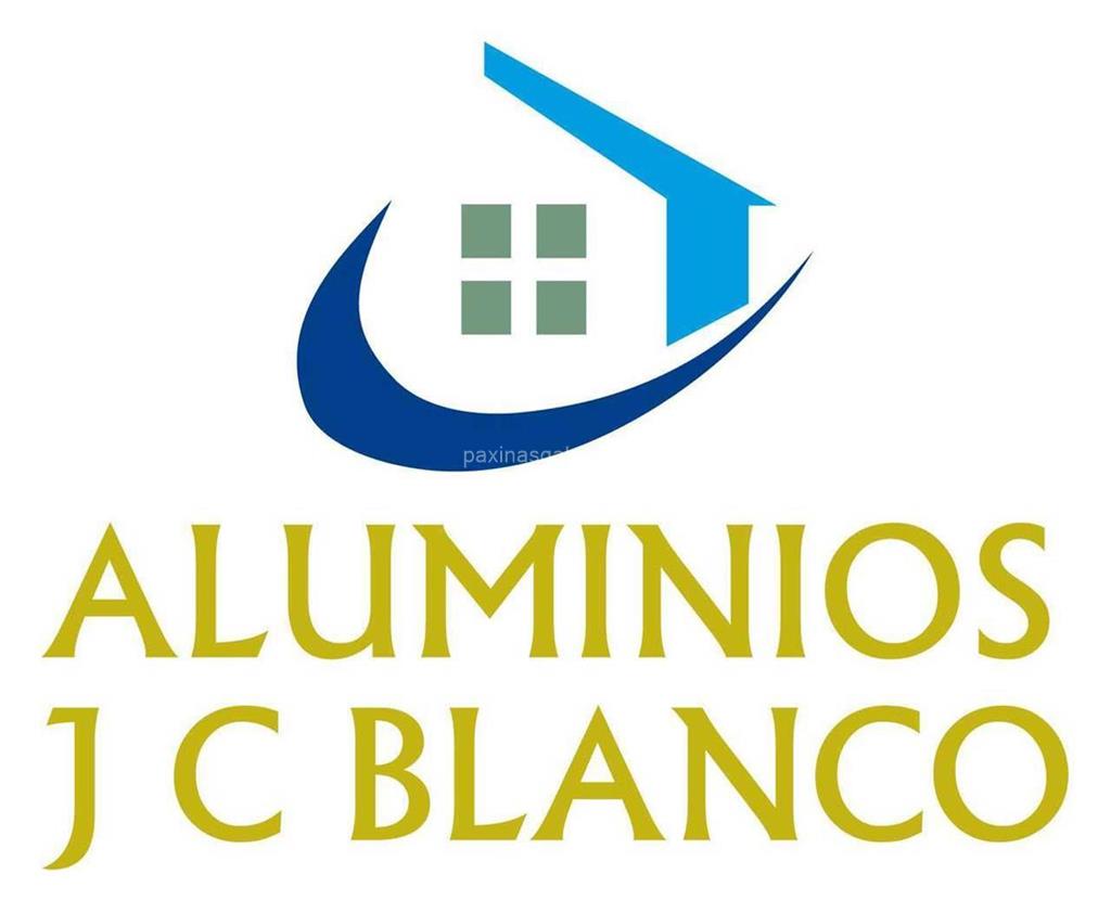 logotipo Aluminios J C Blanco