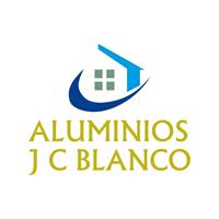Logotipo Aluminios J C Blanco