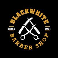 Logotipo Blackwhite Barber Shop